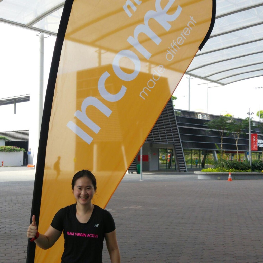 Cooling down after the run.