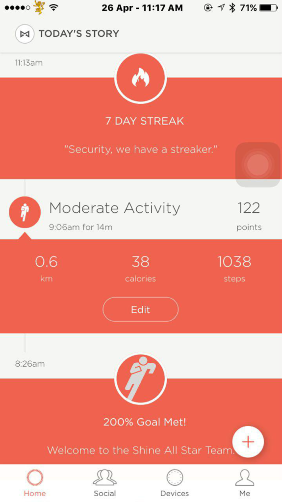 I like how the Swarovski Shine is so motivating.