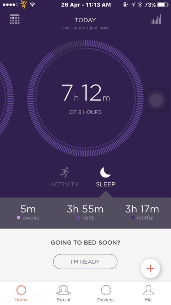 The Swarovski Shine also tracks the quality and quantity of your sleep.