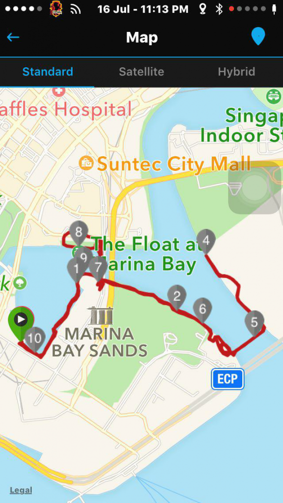 This is the running route I completed.