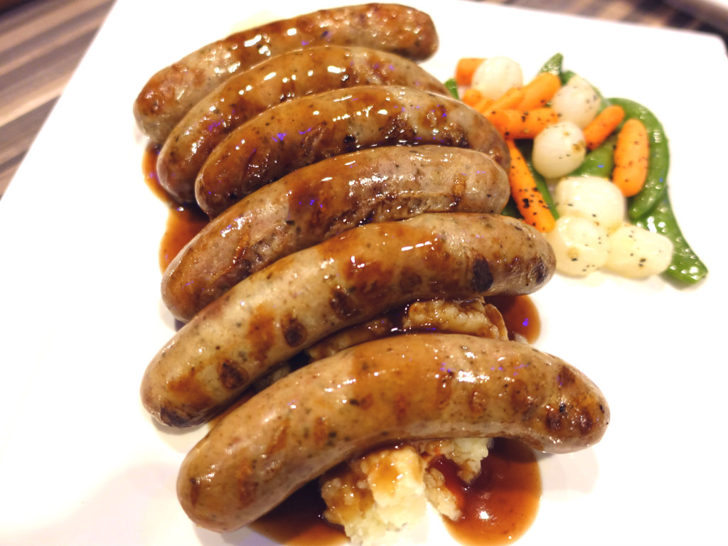 Grilled Pork Sausages.
