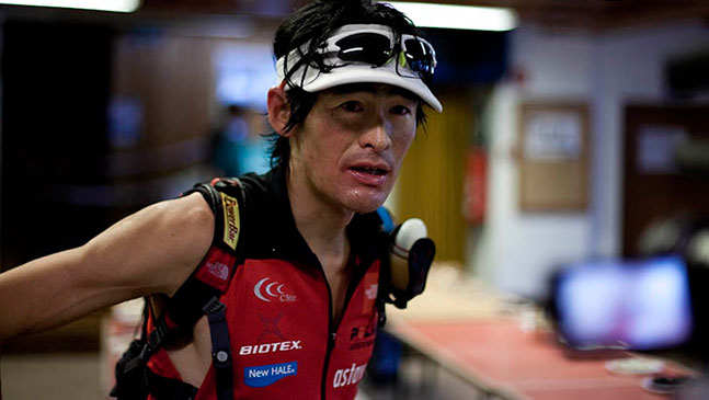 Tsuyoshi loves his running. Photo by www.thenorthface.co.uk