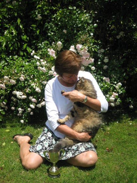 Tiger and his mummy owner, Tina.